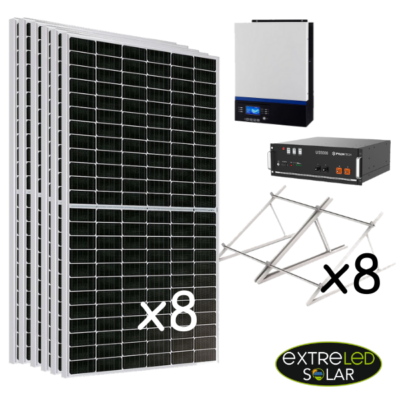 Kit Solar de 16000Wh/día con batería de LITIO de 4.8 kWh