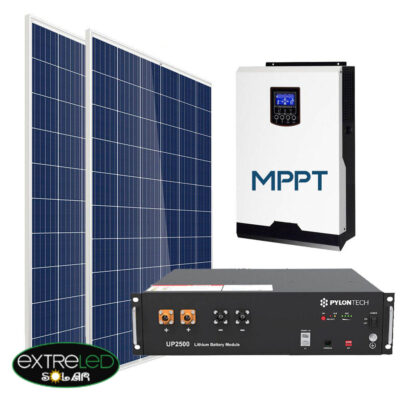 Kit Solar Fotovoltaico 5400Wh/dia con Batería de Litio de 2.8kW a 24V
