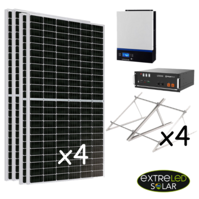 Kit solar 10.800Wh/día con batería litio Pylontech 4.8Kw
