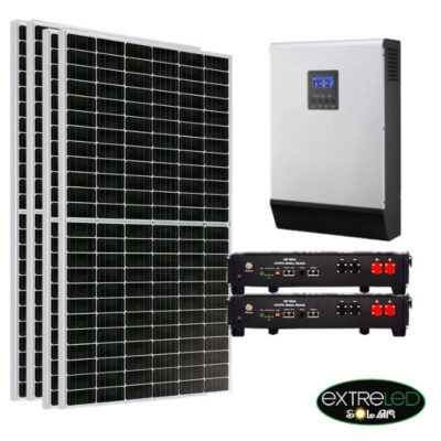 Kit solar 10.800Wh/día con batería litio Dyness 4.8Kw